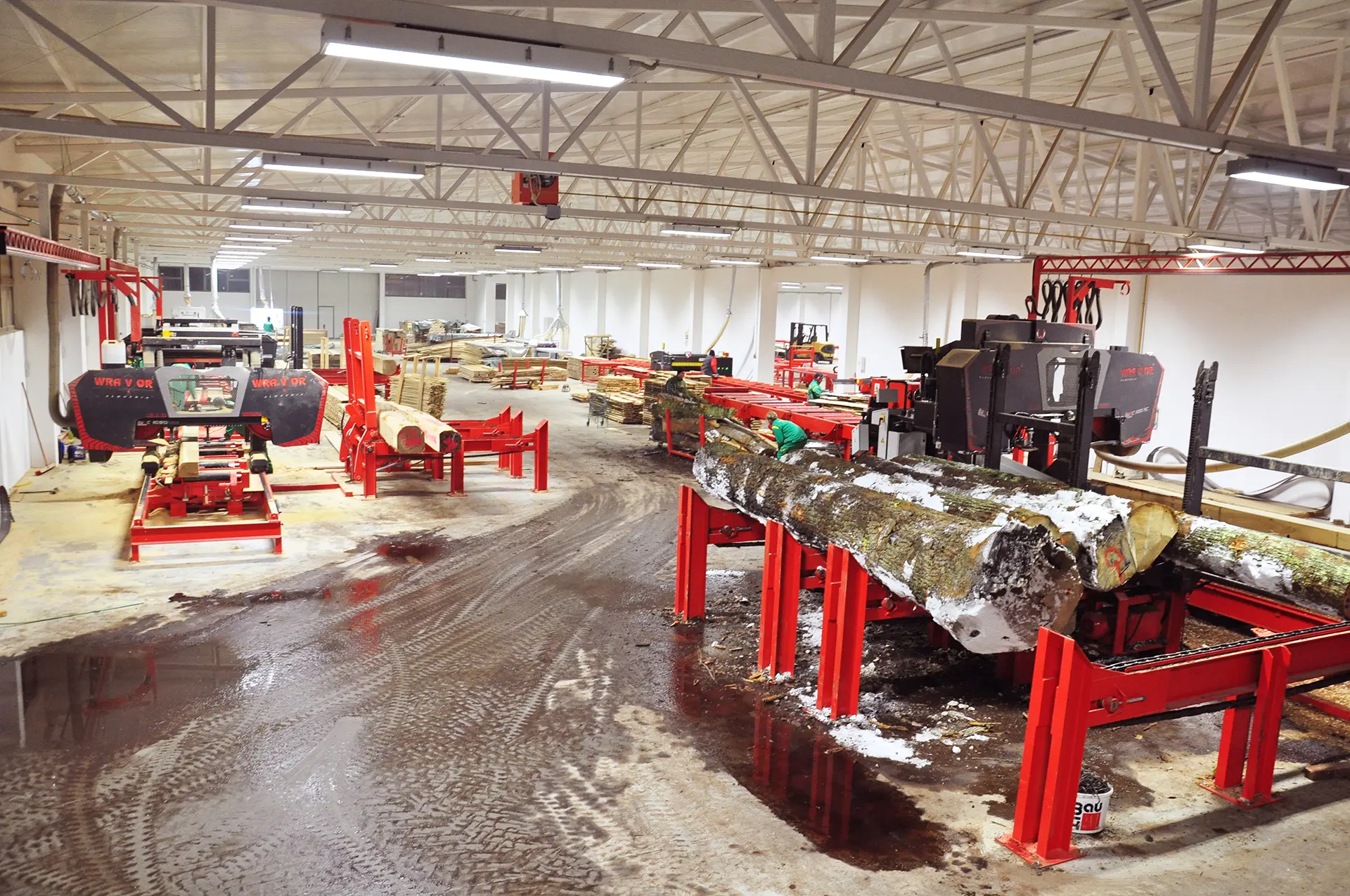 Sawmill equipment operating in the field