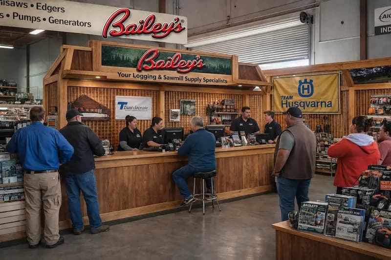 Bailey's retail store — staff helping customers at the counter